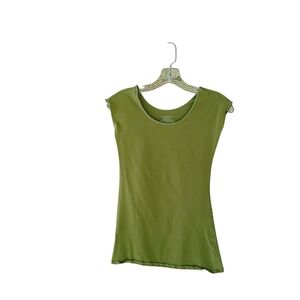 DownEast Olive Green Cap Sleeve Tee